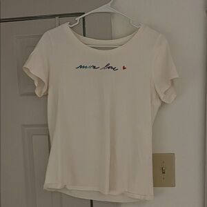 J. Jill Cream Tee with Colorful Script
